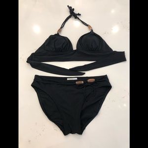 ROBIN PICCONE Two Piece black bikini set
